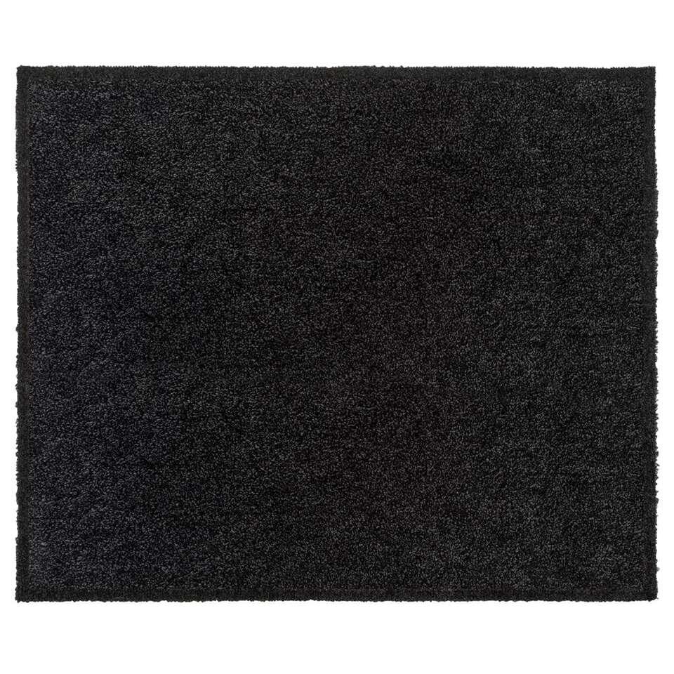 Diploma Ansichtkaart Raadplegen Mat Walk&Wash - zwart - 67x80 cm | Leen Bakker