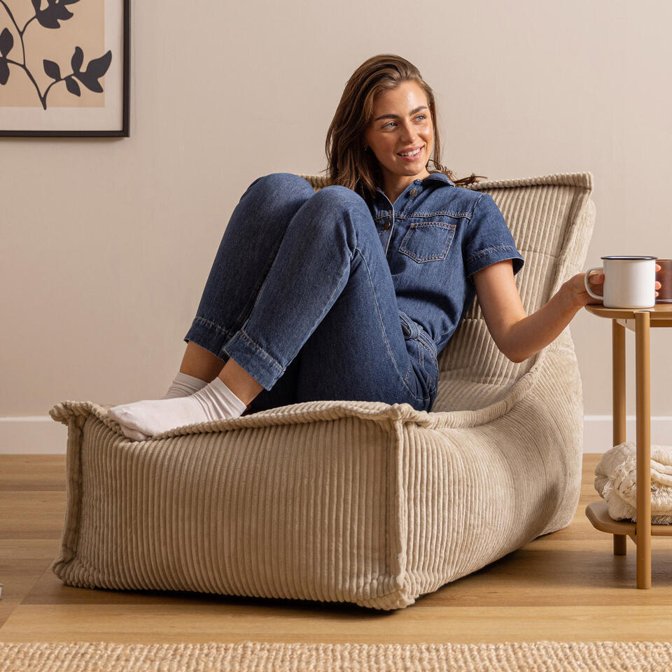 icon - Dolce Lounge Zitzak - Ligstoel - Ribfluweel Fauteuil