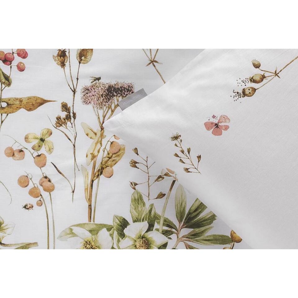 Marjolein Bastin dekbedovertrek Graceful bloemen - wit - 140x200/220 cm
