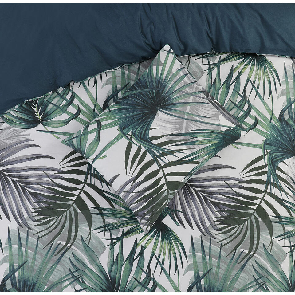 Comfort dekbedovertrek Paloma botanisch - groen - 140x200/220 cm