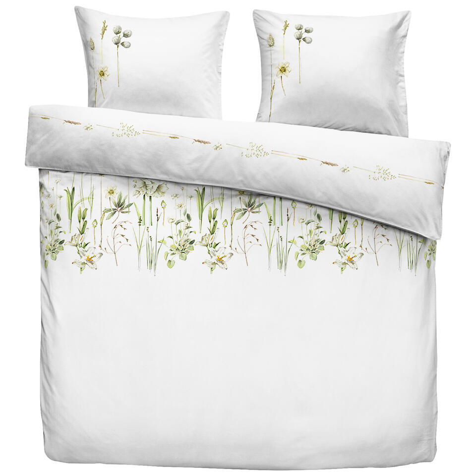 Leen Bakker - Dekbedovertrek Amaryllis - 240x200/220 Cm - Katoen - Wit