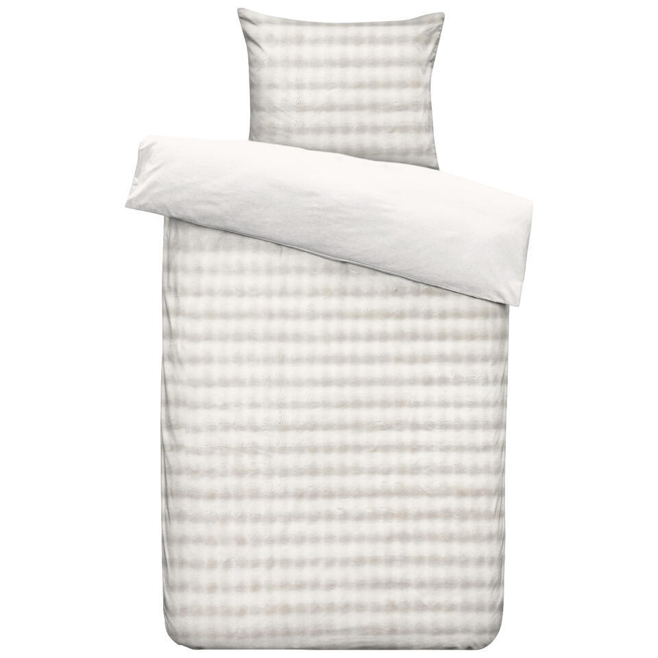 Leen Bakker - Dekbedovertrek Brylin - Off-white - 140x200/220 Cm - Polyester - Wit