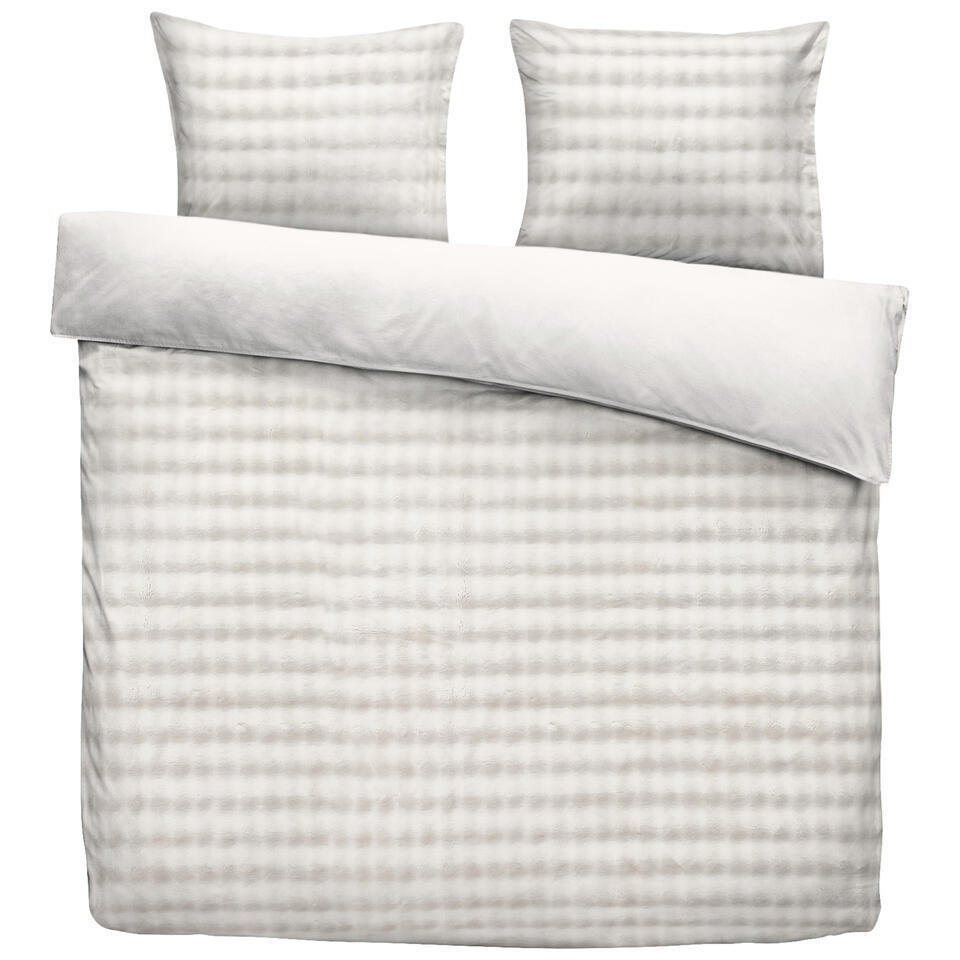 2e Halve Prijs Leen Bakker - Dekbedovertrek Brylin - Off-white - 240x200/220 Cm - Polyester - Wit
