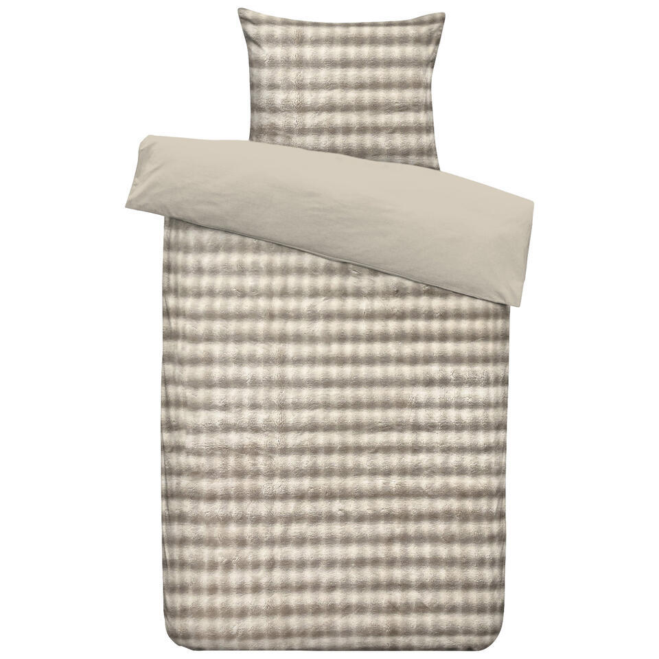 Leen Bakker - Dekbedovertrek Brylin - Zand - 140x200/220 Cm - Polyester - Beige