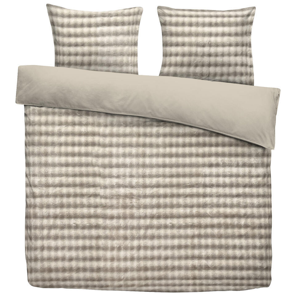 2e Halve Prijs Leen Bakker - Dekbedovertrek Brylin - Zand - 240x200/220 Cm - Polyester - Beige