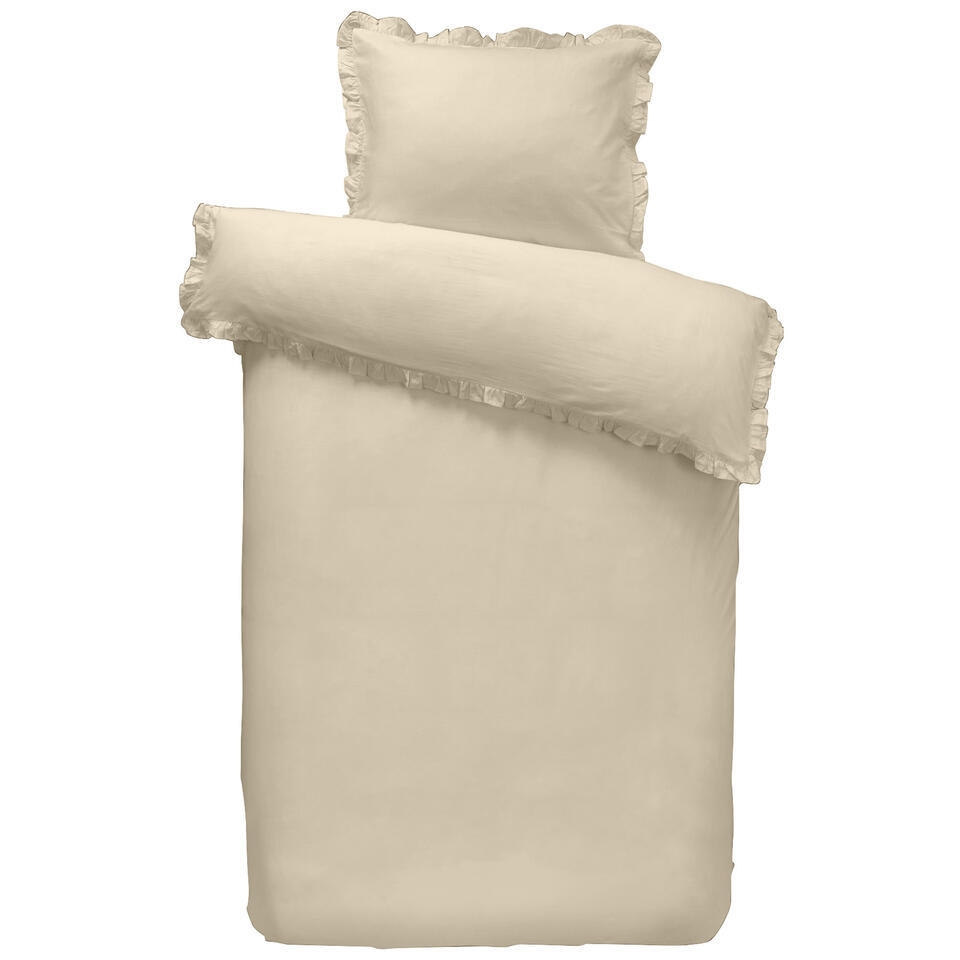 Leen Bakker - Dekbedovertrek Cato - Zand - 140x200/220 Cm - Katoen - Beige