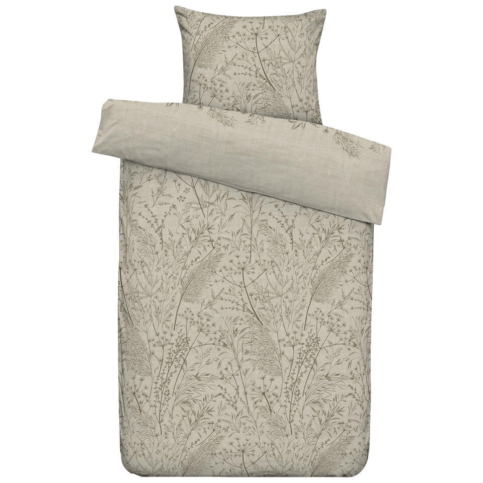 Leen Bakker - Dekbedovertrek Maddy - Zand - 140x200 Cm - Katoen - Beige