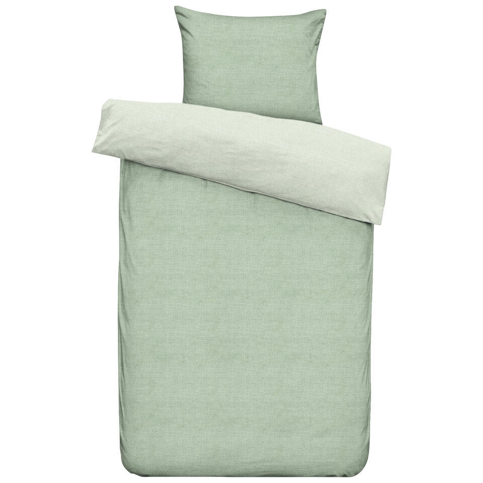 Leen Bakker - Dekbedovertrek Steve - 140x200 Cm - Katoen - Groen