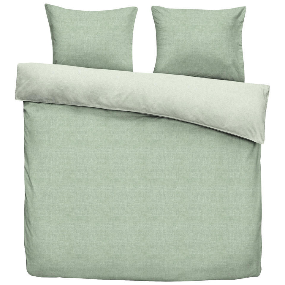 Leen Bakker - Dekbedovertrek Steve - 200x200 Cm - Katoen - Groen