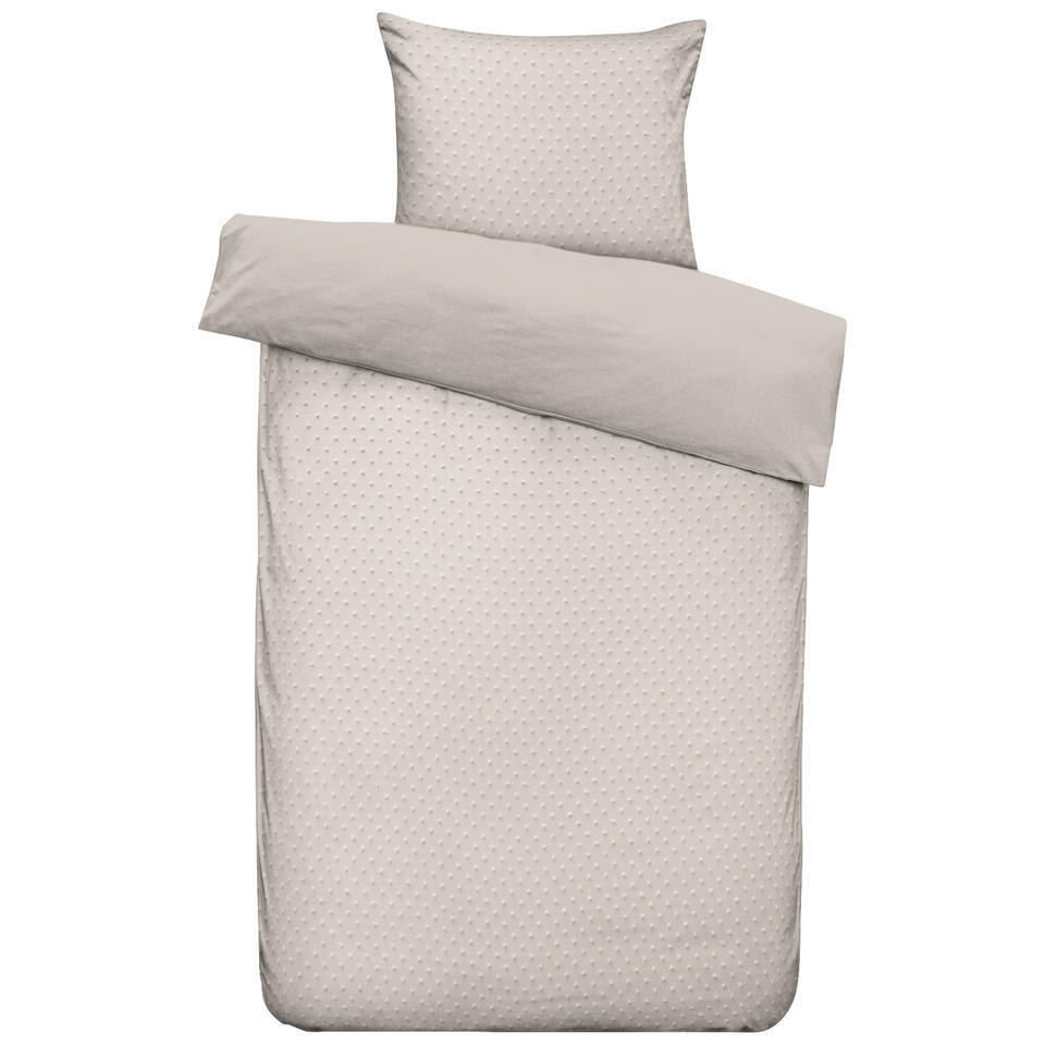 Leen Bakker - Dekbedovertrek Santana - Zand - 140x200 Cm - Microvezel - Beige