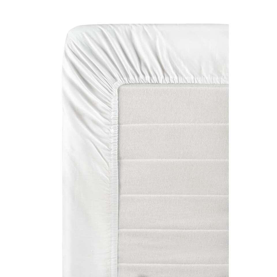 Leenbakker Hoeslaken percale katoen - wit - 90x220 cm aanbieding