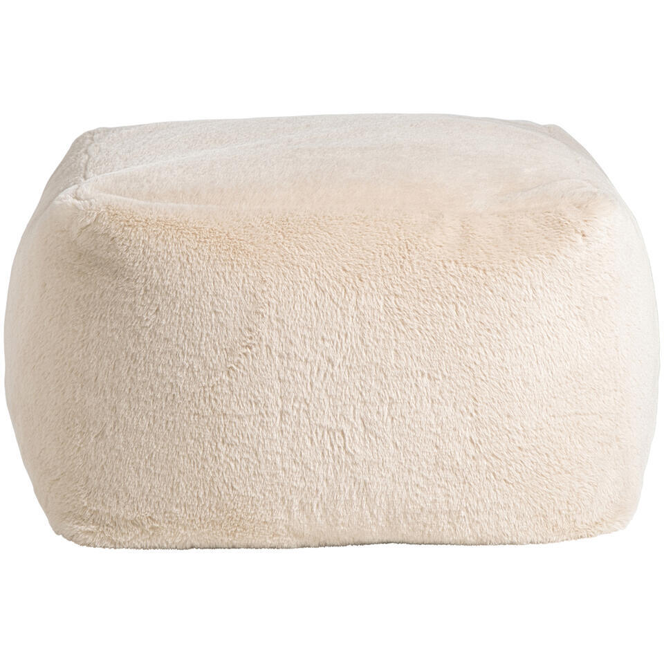 Leen Bakker Poef Hein 30x40x40 Cm Polyester Crème