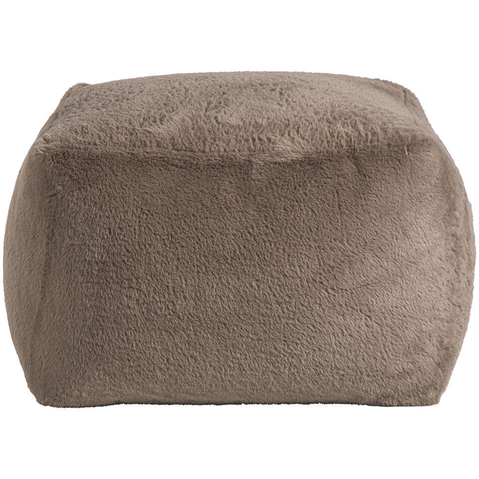 Leen Bakker Poef Hein 30x40x40 Cm Polyester Taupe
