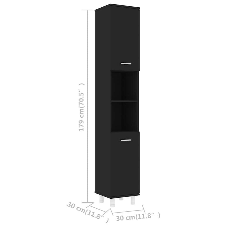 vidaXL Badkamerkast 60x30x60 cm bewerkt hout gerookt eikenkleurig, wastafelkast, wastafelkastje, badkamerkast, badkamer wastafel kast, wastafel kast