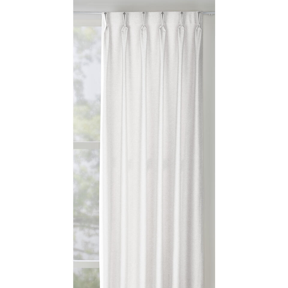 40 korting Leen Bakker Gordijnstof Lunora Lichtdoorlatend Gerecycled Kunststof Polyester Wit H300 Cm