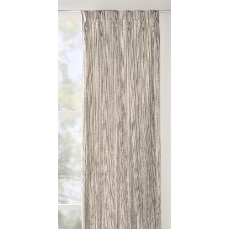 Leen Bakker - Gordijnstof Ferro - Ecru - 320 Cm - Katoen/Polyester - Beige