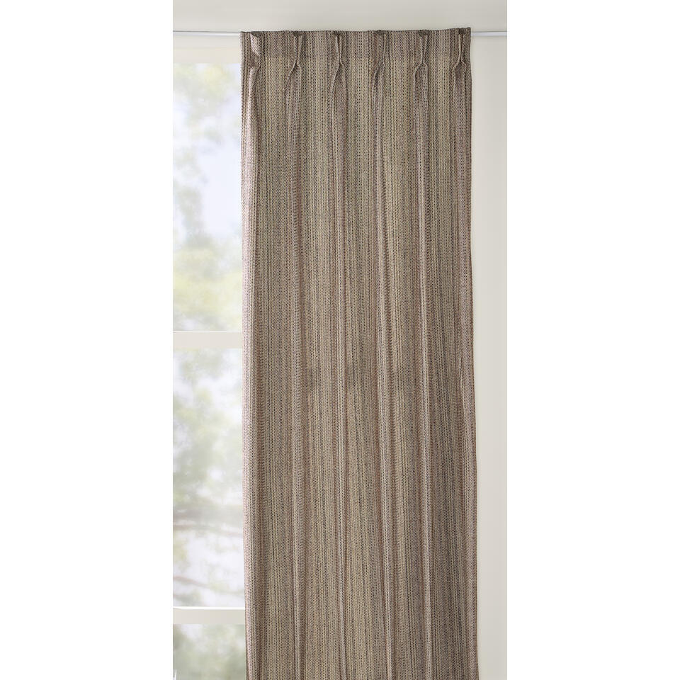 Leen Bakker - Gordijnstof Ferro - Roest - 320 Cm - Katoen/Polyester - Bruin