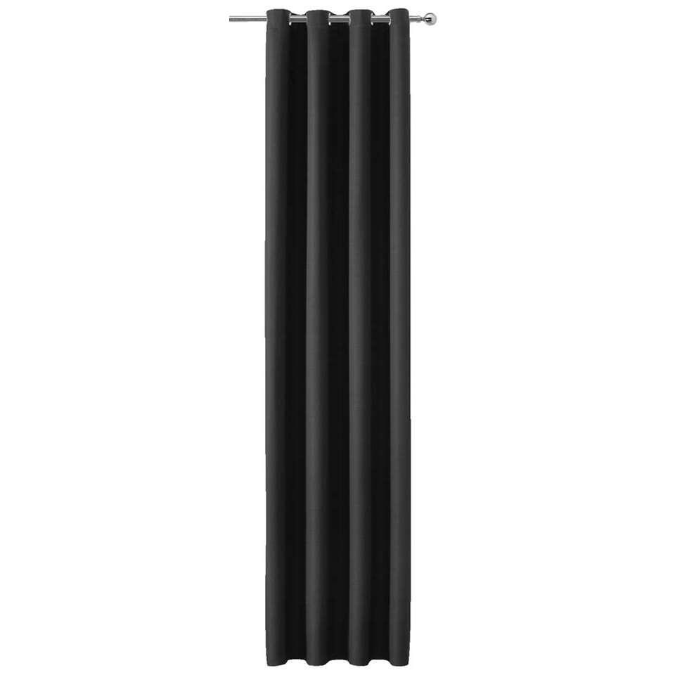 Gordijn Thijs - zwart - 280x140 cm (1 stuk)