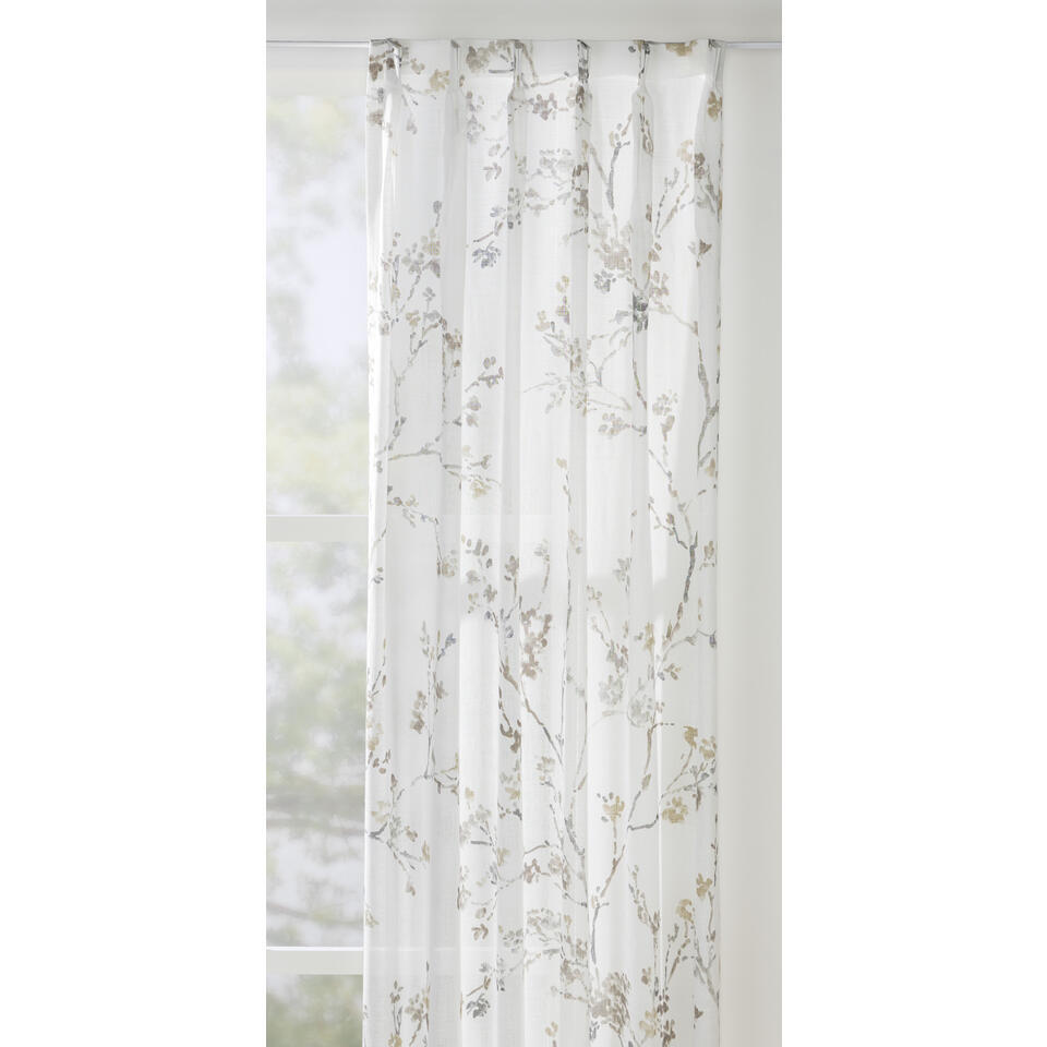 Leen Bakker - Inbetween Finesse - Greige - Linnen/Gerecycled Kunststof - Grijs#Beige - H300 Cm