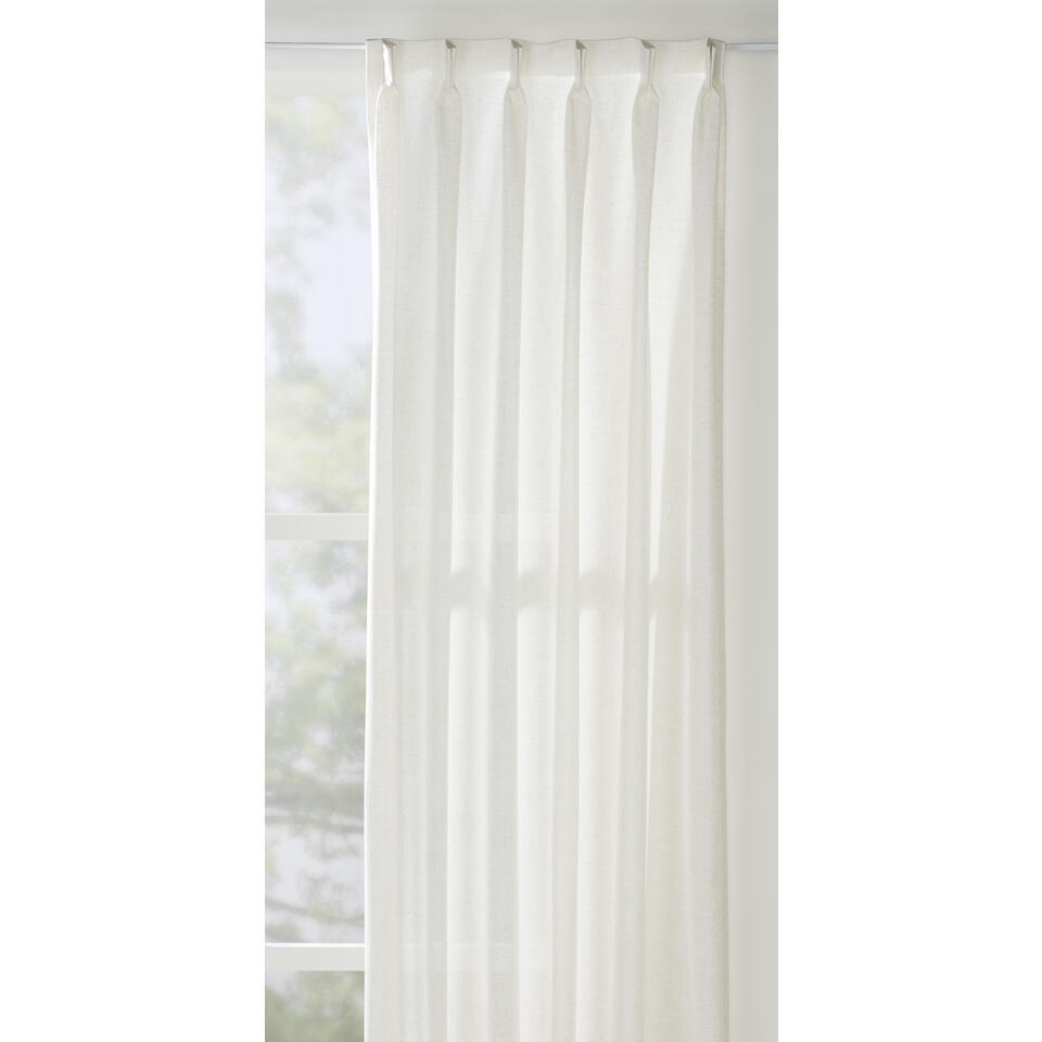 Leen Bakker - Inbetween Inspired - Naturel - Polyester/Linnen/Gerecycled Kunststof - Wit - H300 Cm