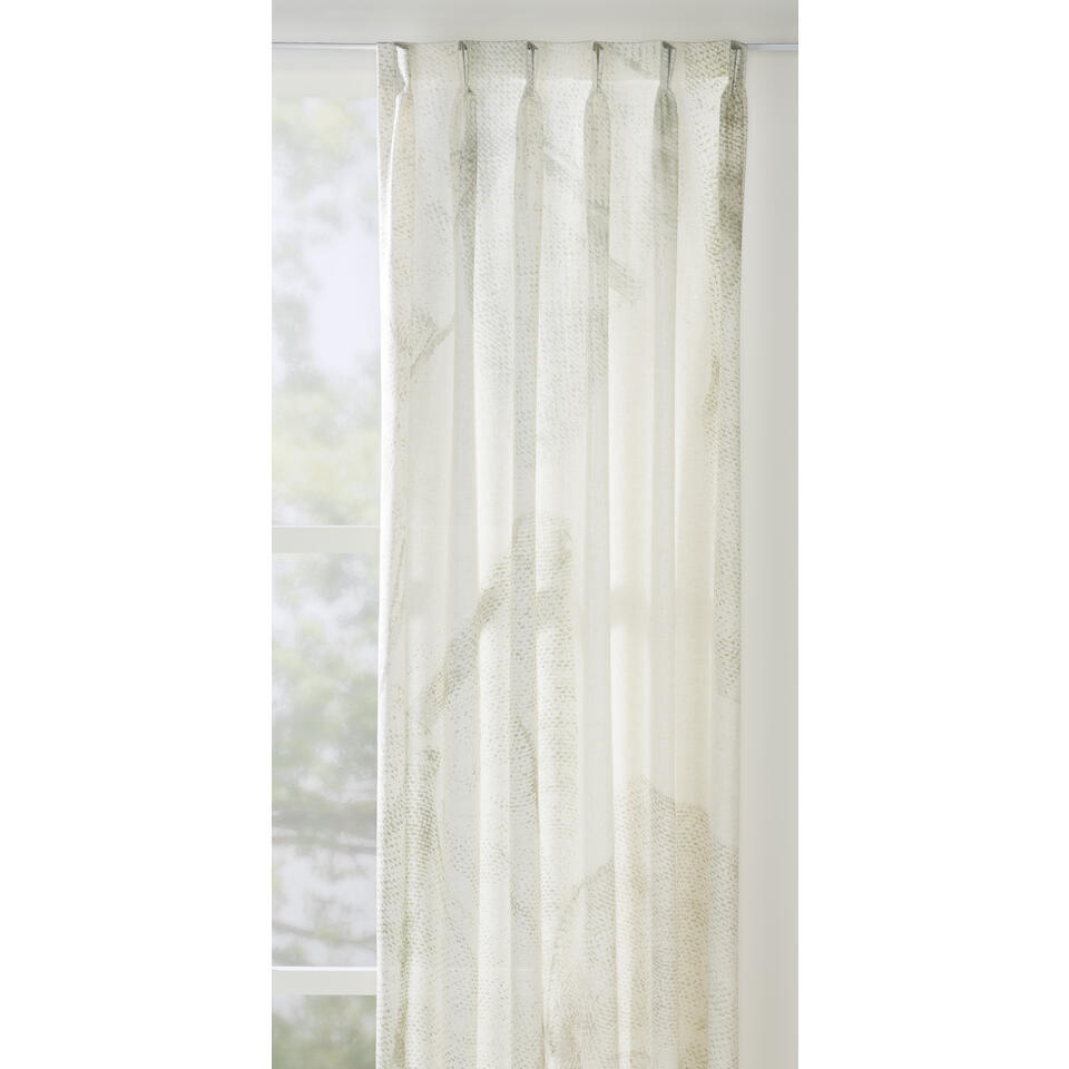 Leen Bakker - Inbetween Desired - Beige/groen - Polyester/Linnen/Gerecycled Kunststof - Beige#Groen - H300 Cm