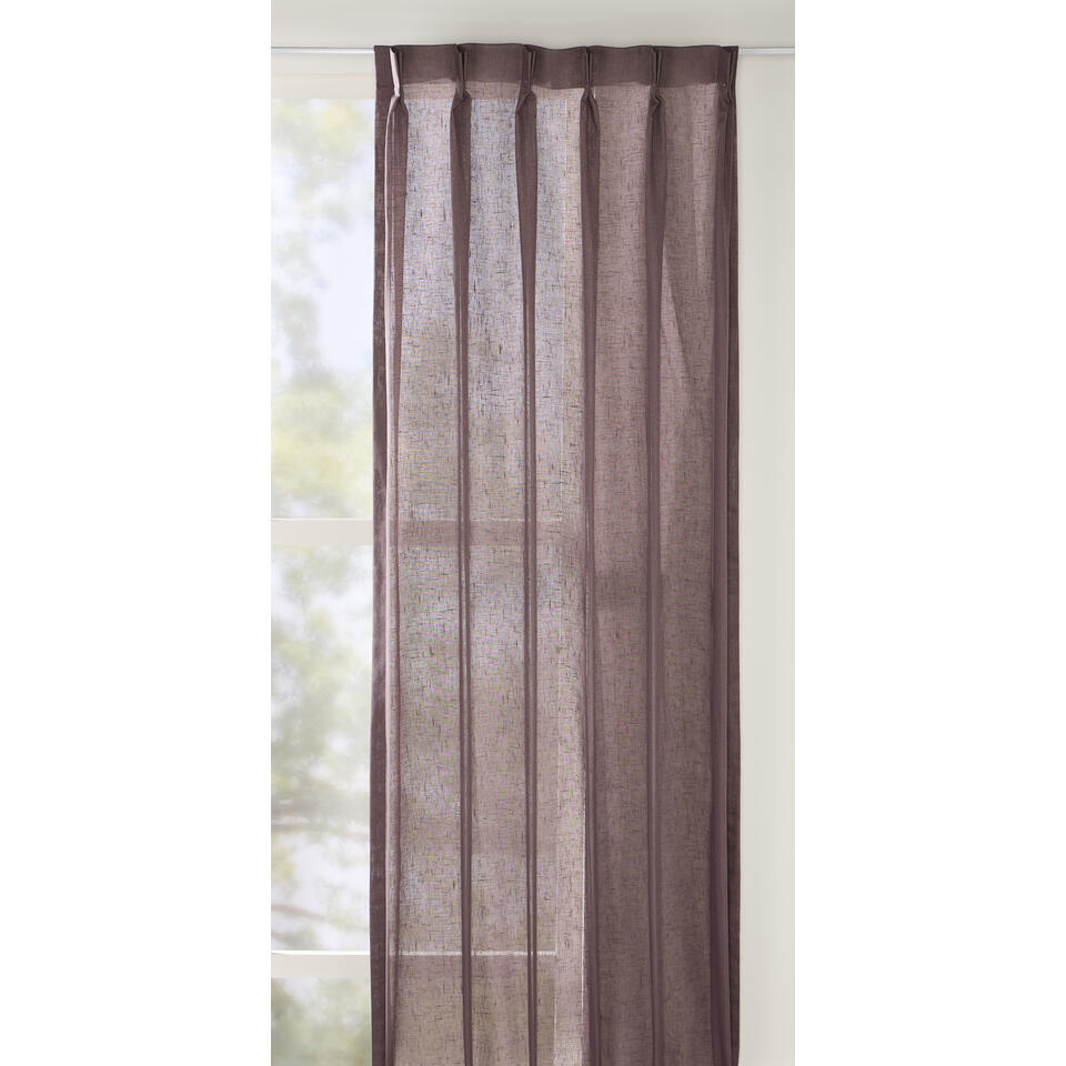 Vitrage Breeze Paars grijs 300 Cm Paars Grijs