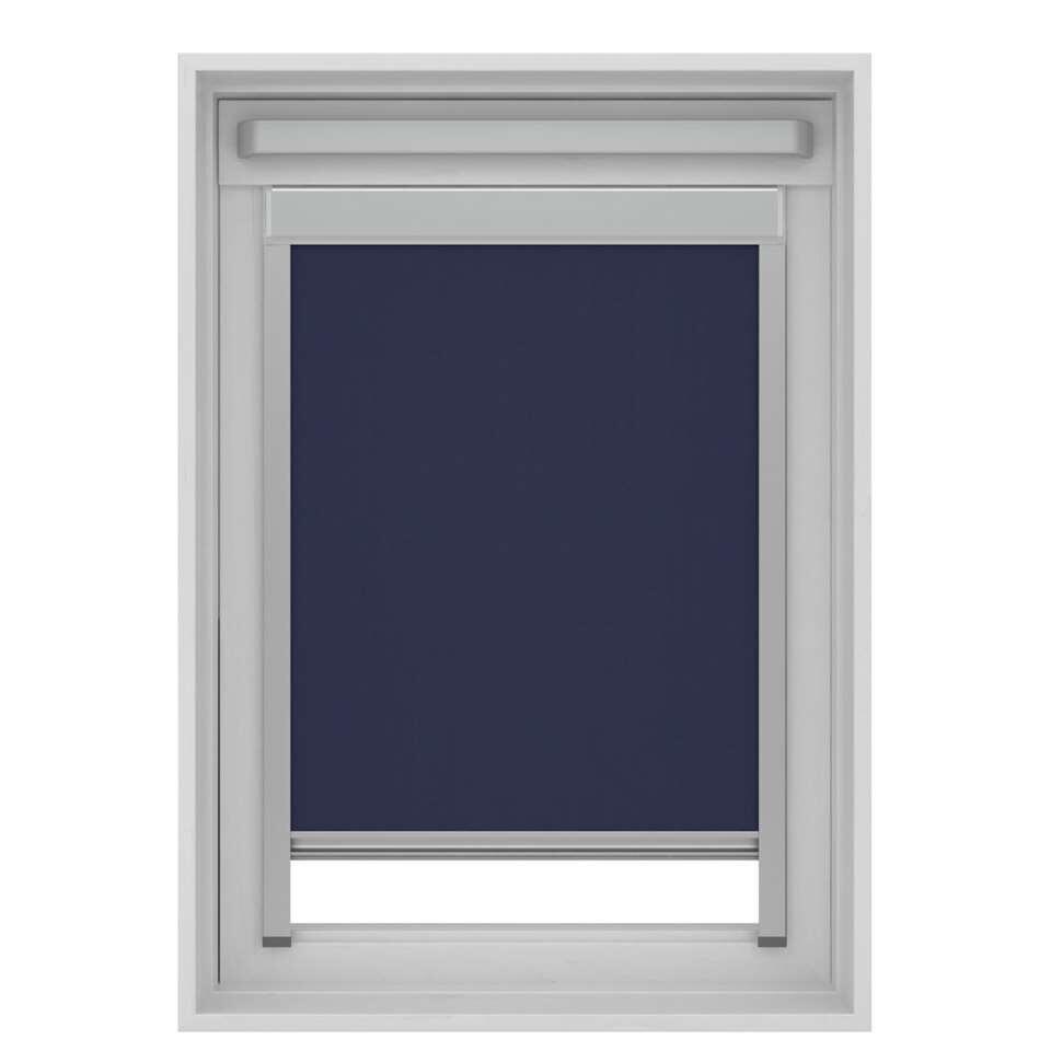 Dakraamrolgordijn verduisterend - donkerblauw PK10 - 94x160 cm | Leen Bakker