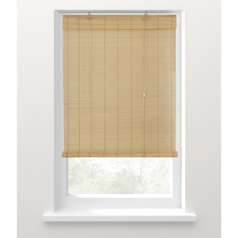 Leen Bakker Rolgordijn Naturel 60x160 Cm Bamboe Bruin