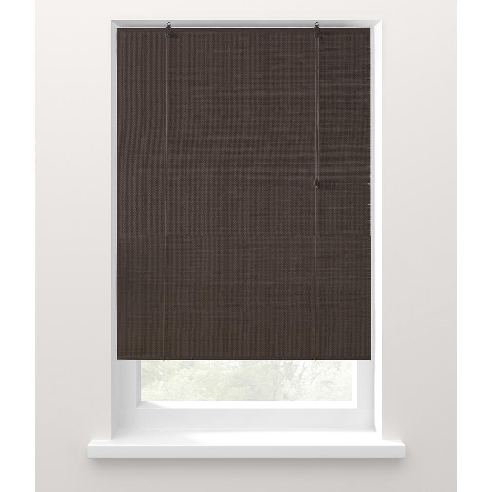 Leen Bakker - Fenstr Rolgordijn Antraciet - 100x180 Cm - Bamboe - Grijs