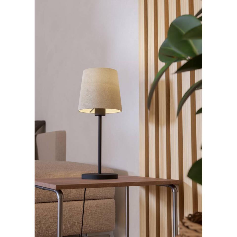 EGLO CARPARA Tafellamp - 47 Cm Hoog, Pastel Abrikoos Textiel, 12 W, Moderne Verlichting