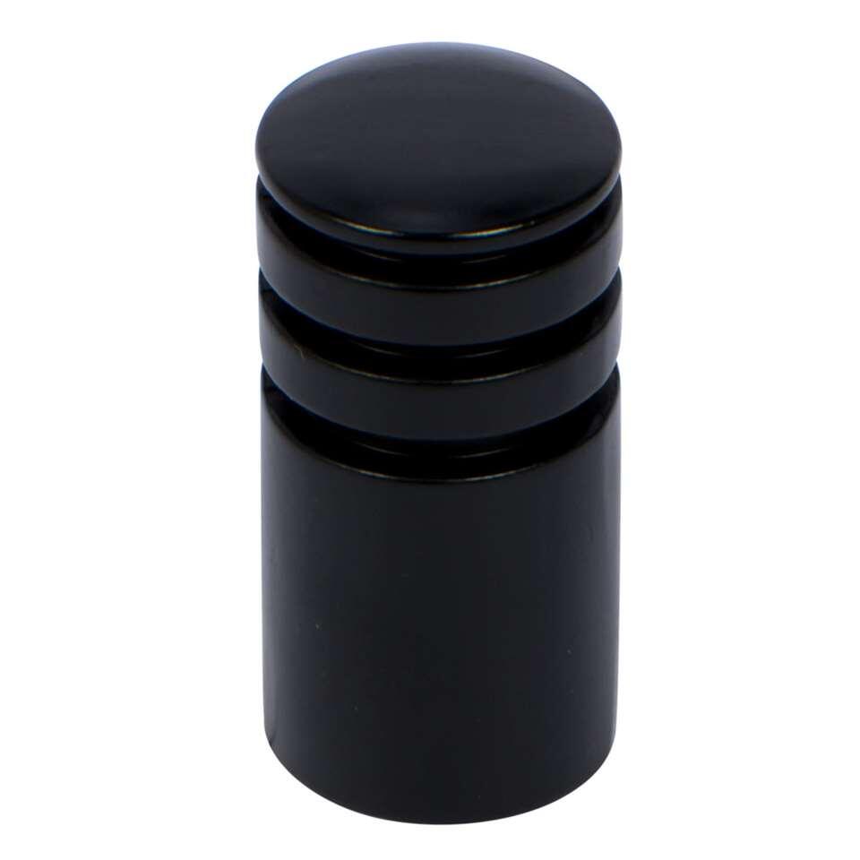 2 Knoppen Cylinder Ø16mm - zwart