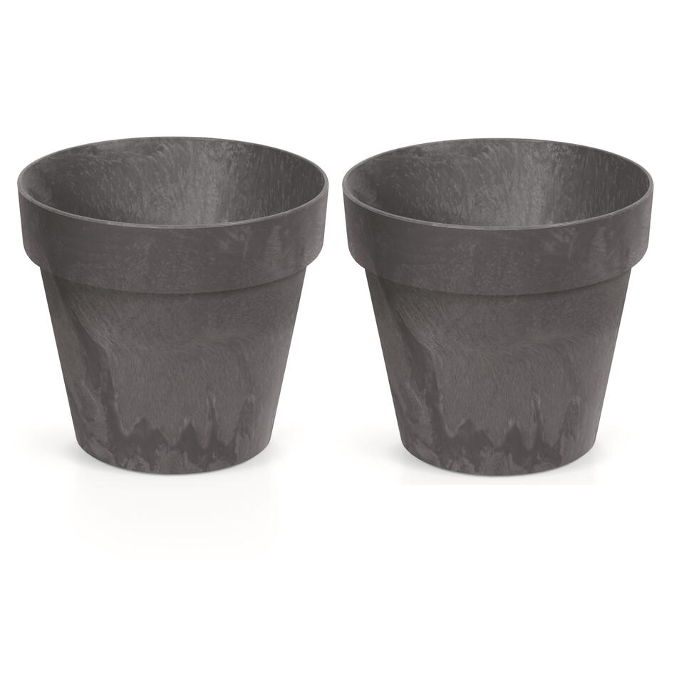 Prosperplast Plantenpot - Antraciet - Betonlook - Kunststof - 20 Cm ...