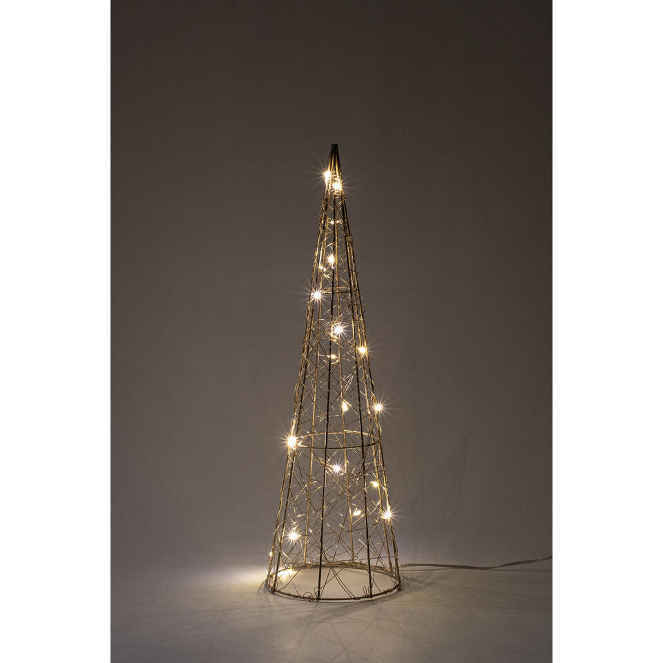 Anna Collection kerstverlichting piramide H40 cm goud Leen Bakker