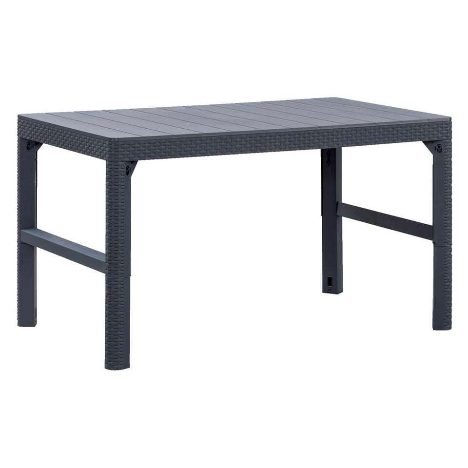 ontrouw PapoeaNieuwGuinea Bemiddelen Allibert verstelbare tafel Lyon - grijs - 116x71,5x40/66 cm | Leen Bakker