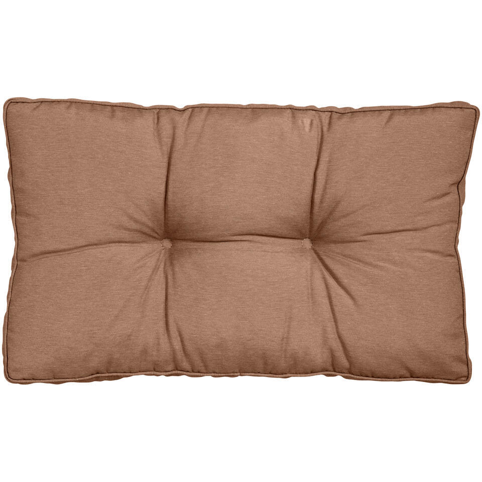 Leen Bakker - Loungekussen Florence Rug - Mokka - 73x43 Cm - Katoen - Bruin