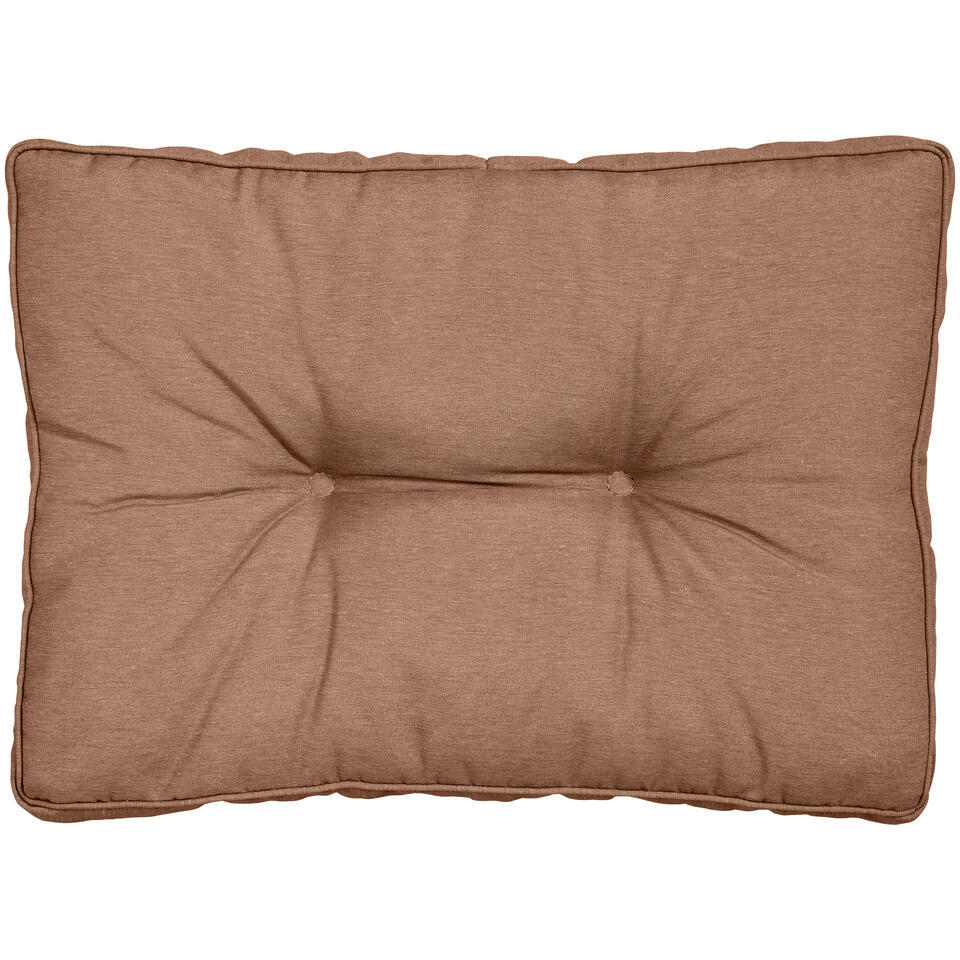 Leen Bakker - Loungekussen Florence Rug - Mokka - 60x43 Cm - Katoen - Bruin