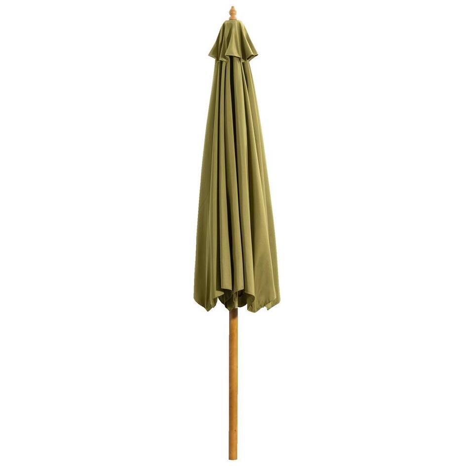 Uit De databank Uitdaging Le Sud houtstok parasol Tropical - groen - Ø300 cm | Leen Bakker
