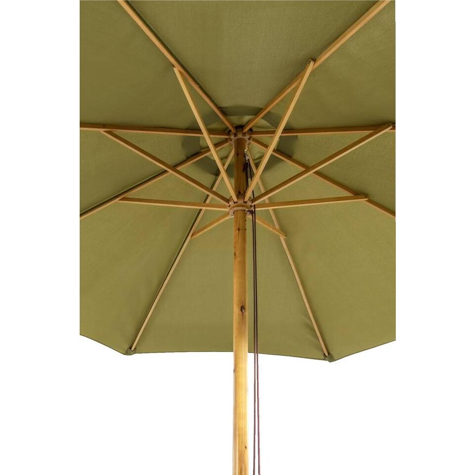 Uit De databank Uitdaging Le Sud houtstok parasol Tropical - groen - Ø300 cm | Leen Bakker