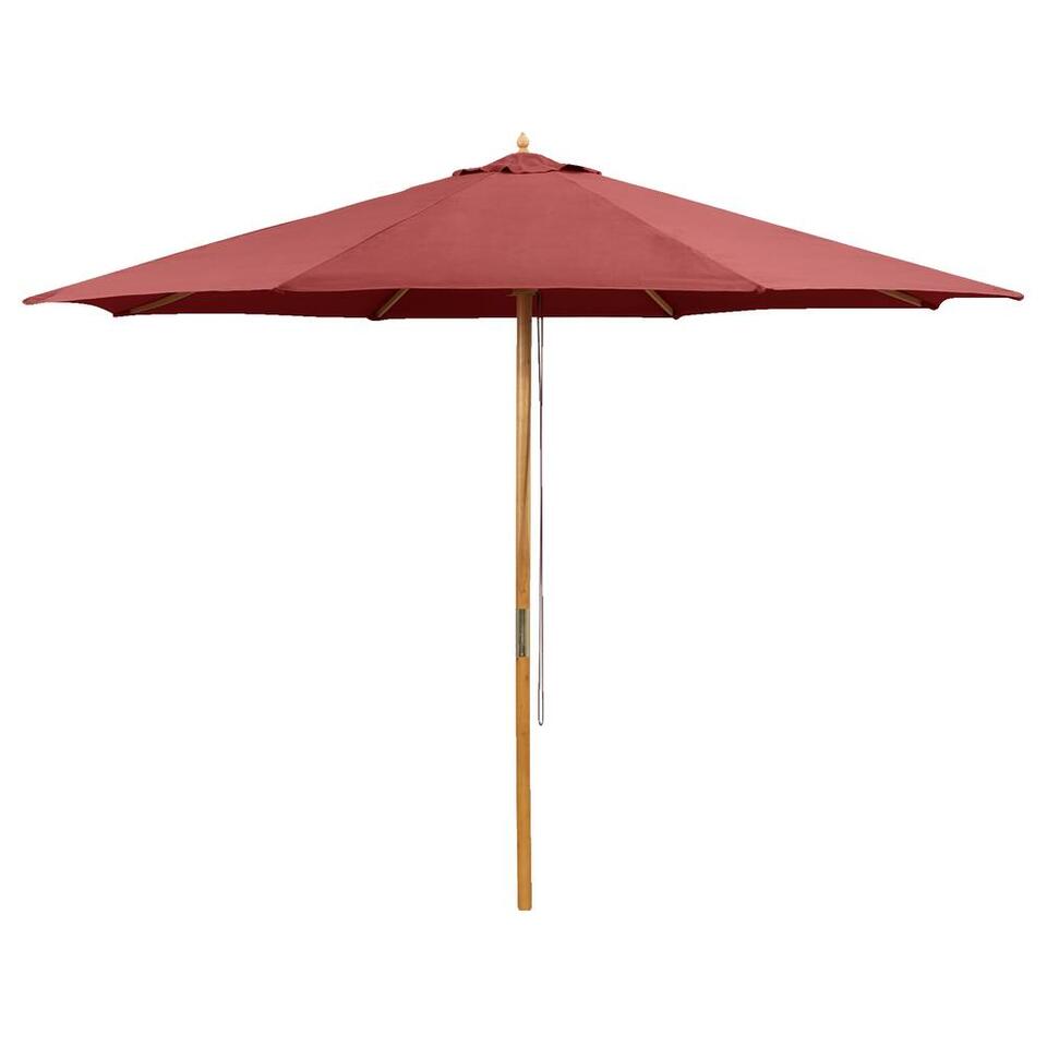 Sud houtstok parasol Tropical - rood - Ø300 | Leen Bakker