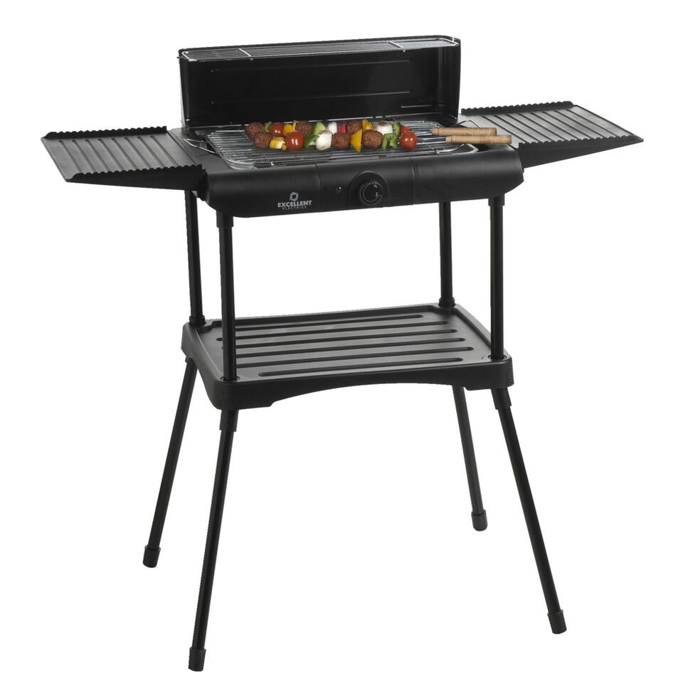 barbecue op voet - zwart - 130x50x32 cm | Leen Bakker