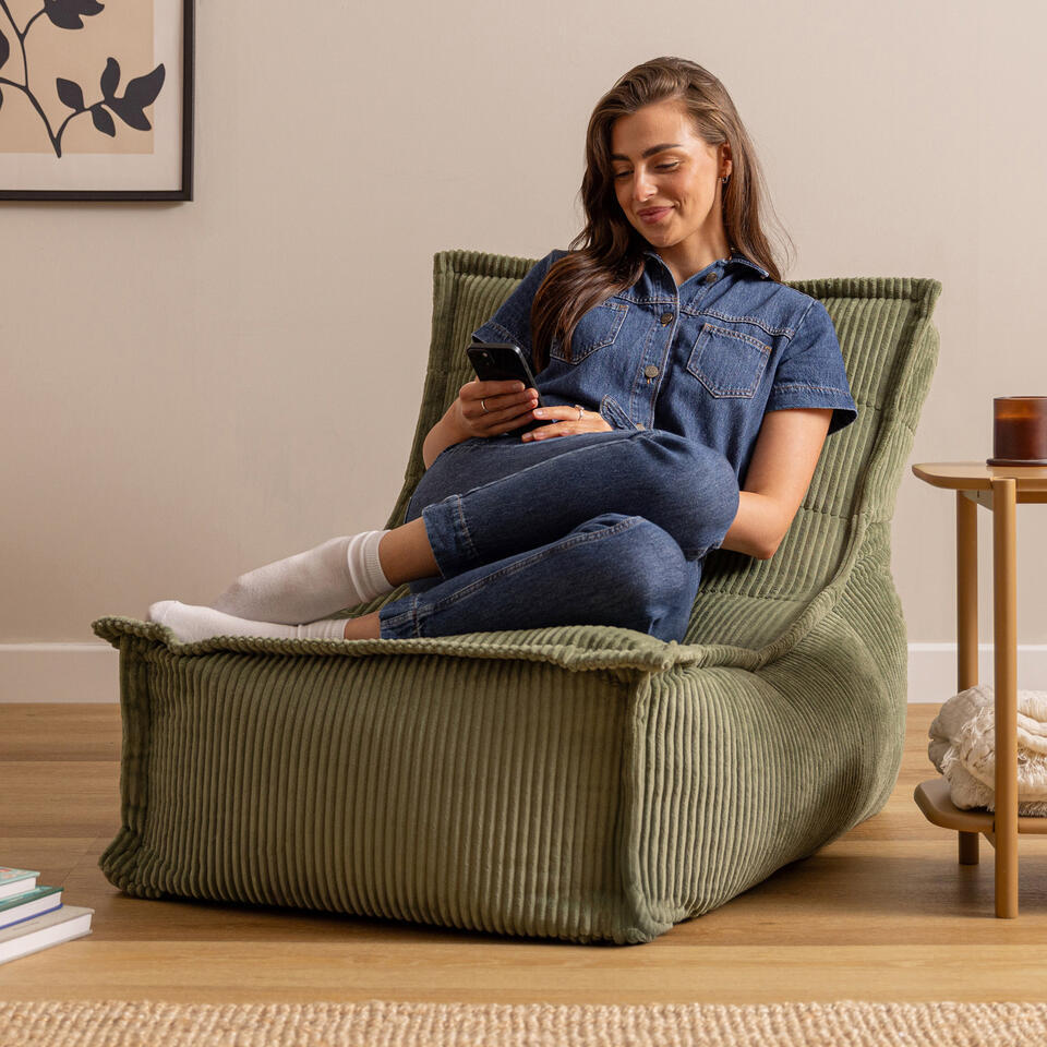 icon - Dolce Lounge Zitzak - Ligstoel - Ribfluweel Fauteuil