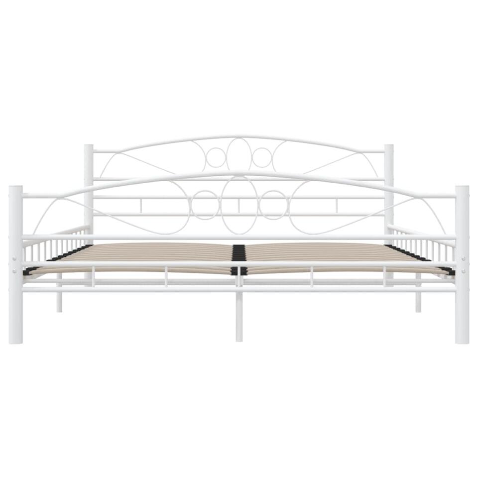 VidaXL Bedframe Metaal Wit 210x167x85 Cm | Leen Bakker