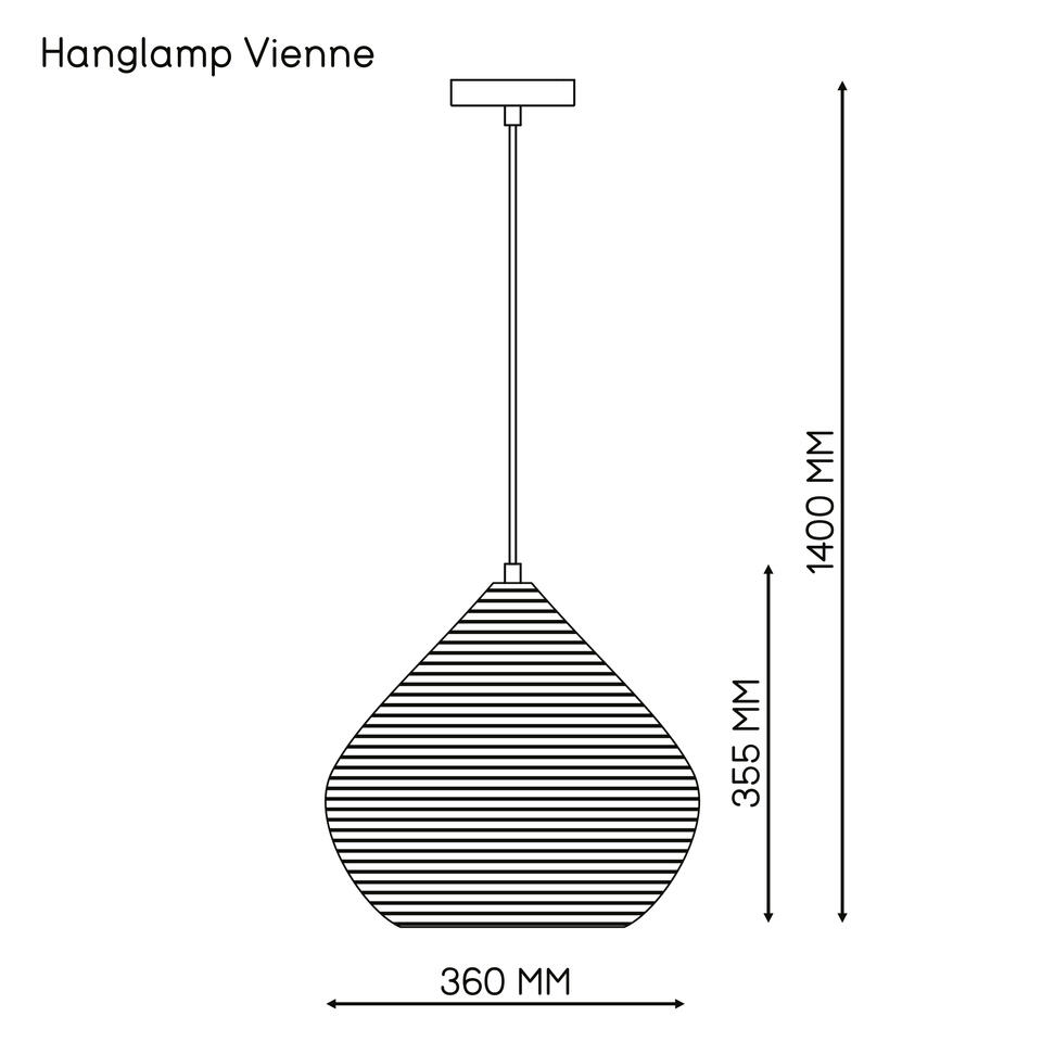Hanglamp Vienne - koperkleur - Ø36x38 cm