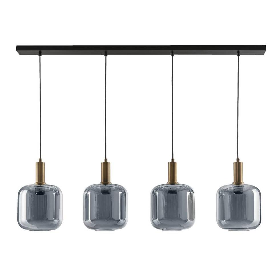 Hanglamp Toulouse 4-lichts - zwart - 150x120x10 cm