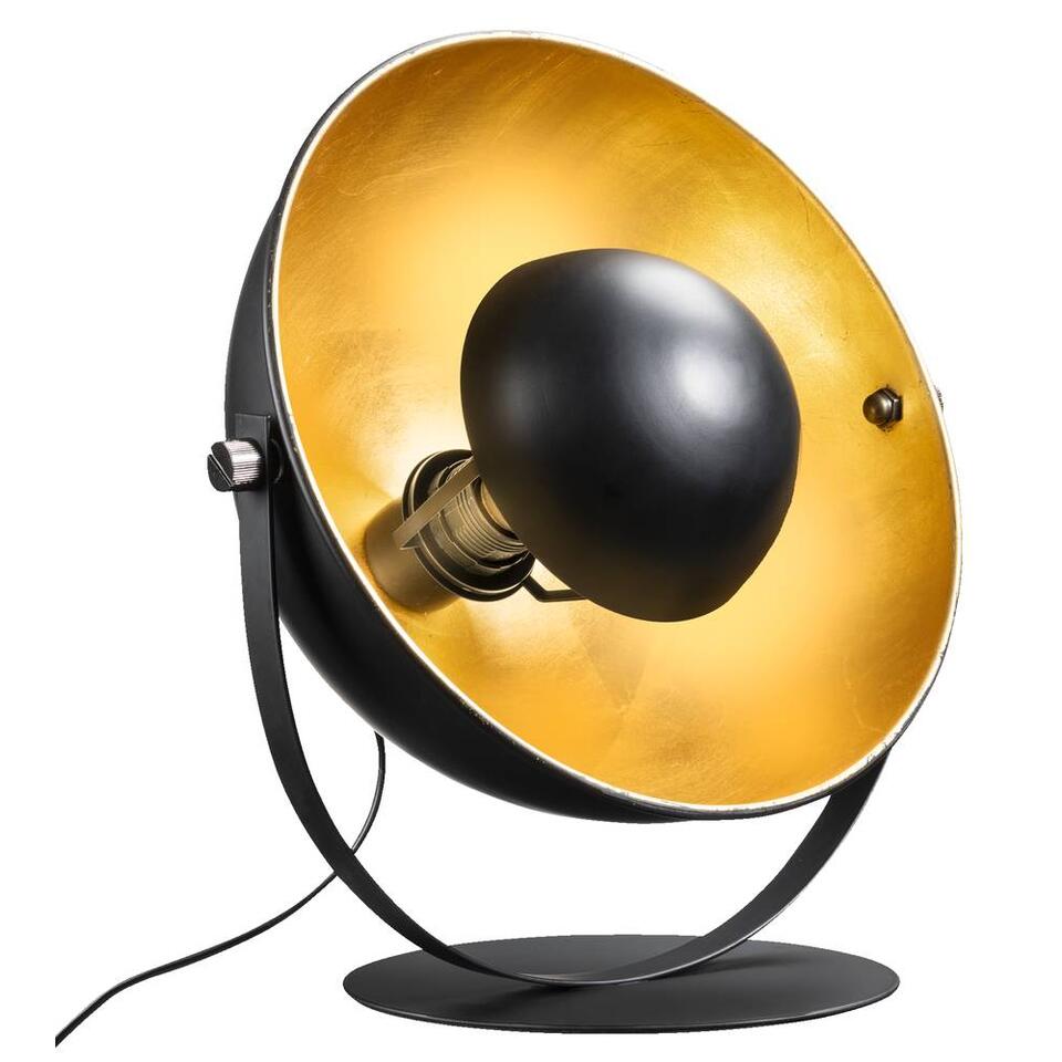 Tafellamp Brugge - goudkleurig/zwart - 35x27x30 cm