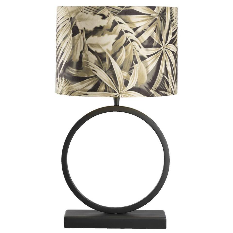 Voet tafellamp Xavi - zwart - 34x27x10 cm
