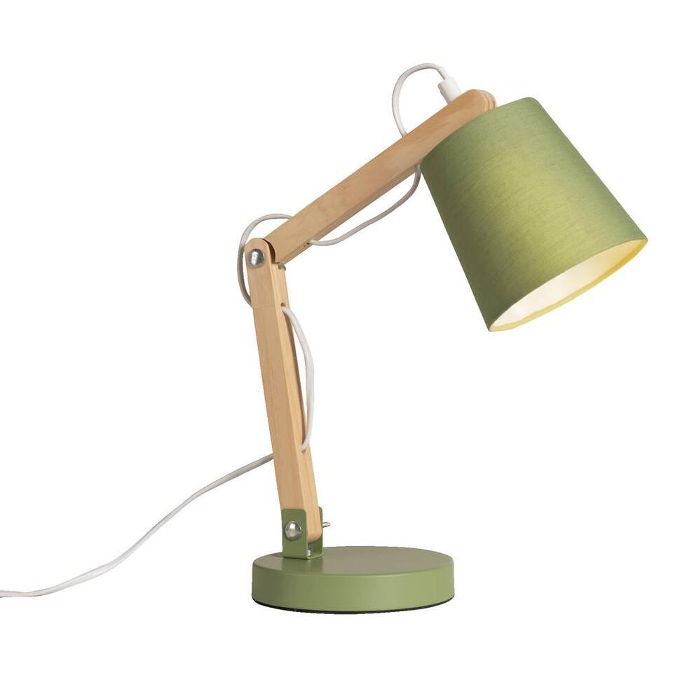 oriëntatie Uitgestorven Naar de waarheid Bureaulamp Olaf - groen - 40xØ14cm | Leen Bakker