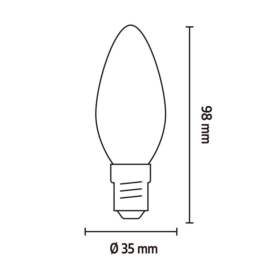 Calex Smart LED-kaarslamp - transparant - 4,5W