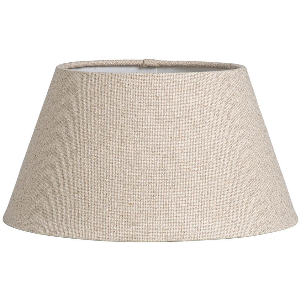 Leen Bakker - Lampenkap Lika Voor Hanglamp Naturel - Ø30xØ19x16,5 Cm - Katoen - Crème#Wit