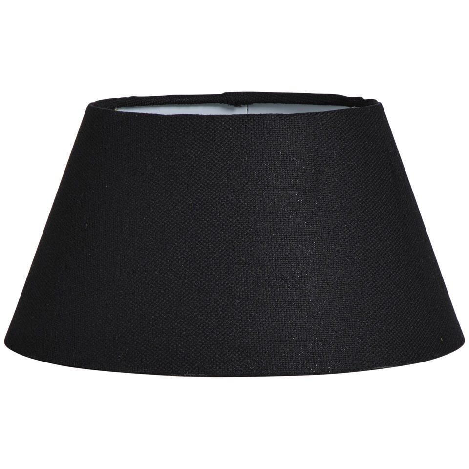 Leen Bakker - Lampenkap Lika Voor Hanglamp - Ø30xØ19x16,5 Cm - Katoen - Zwart